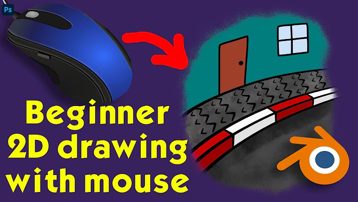 Beginner 2D Drawing using Mouse - Blender Grease Pencil Tutorial.png